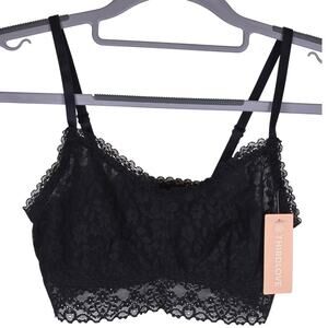 ThirdLove Black Lace No Underwire Bralette Bra XS NWT